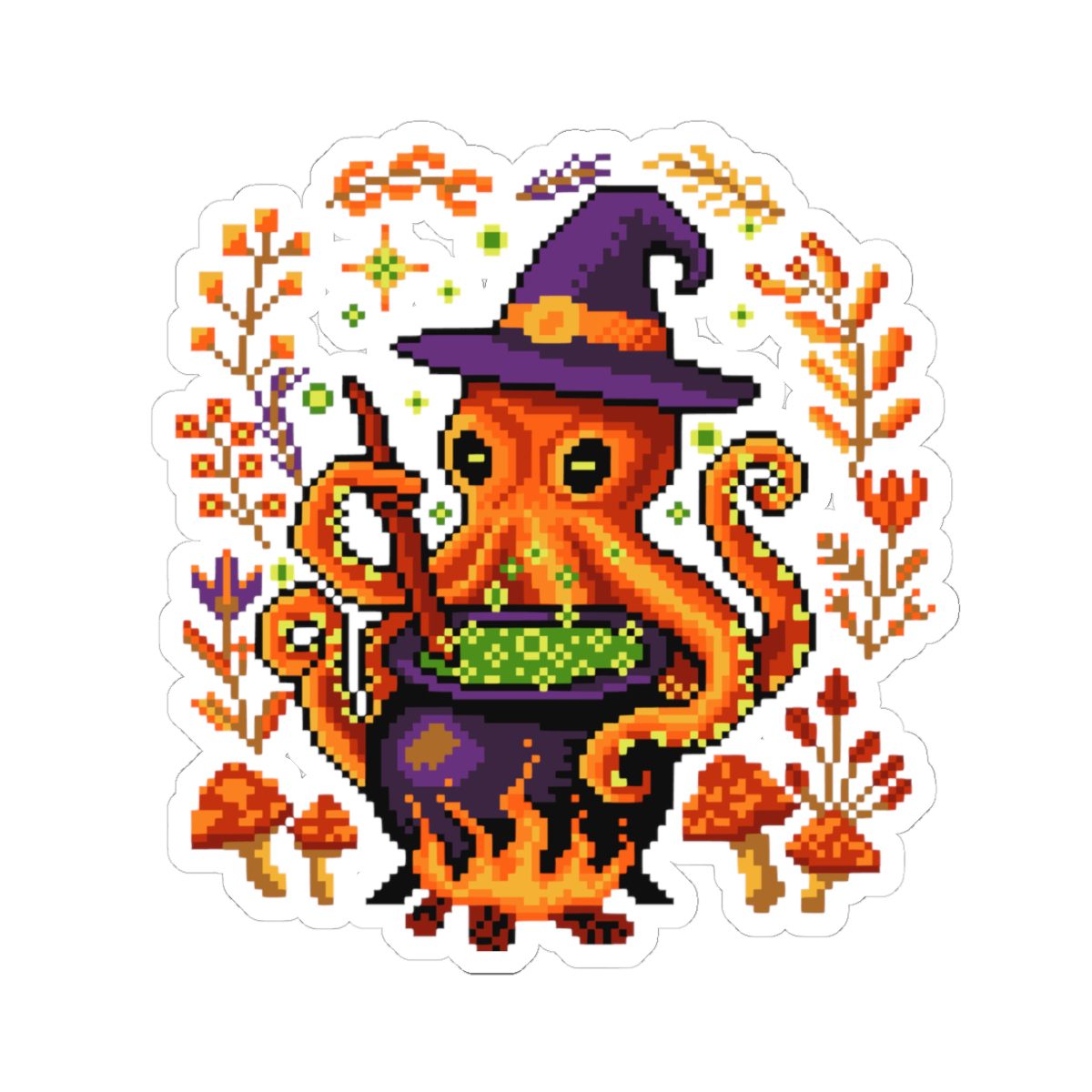 Hocus Octopus Kiss-Cut Sticker
