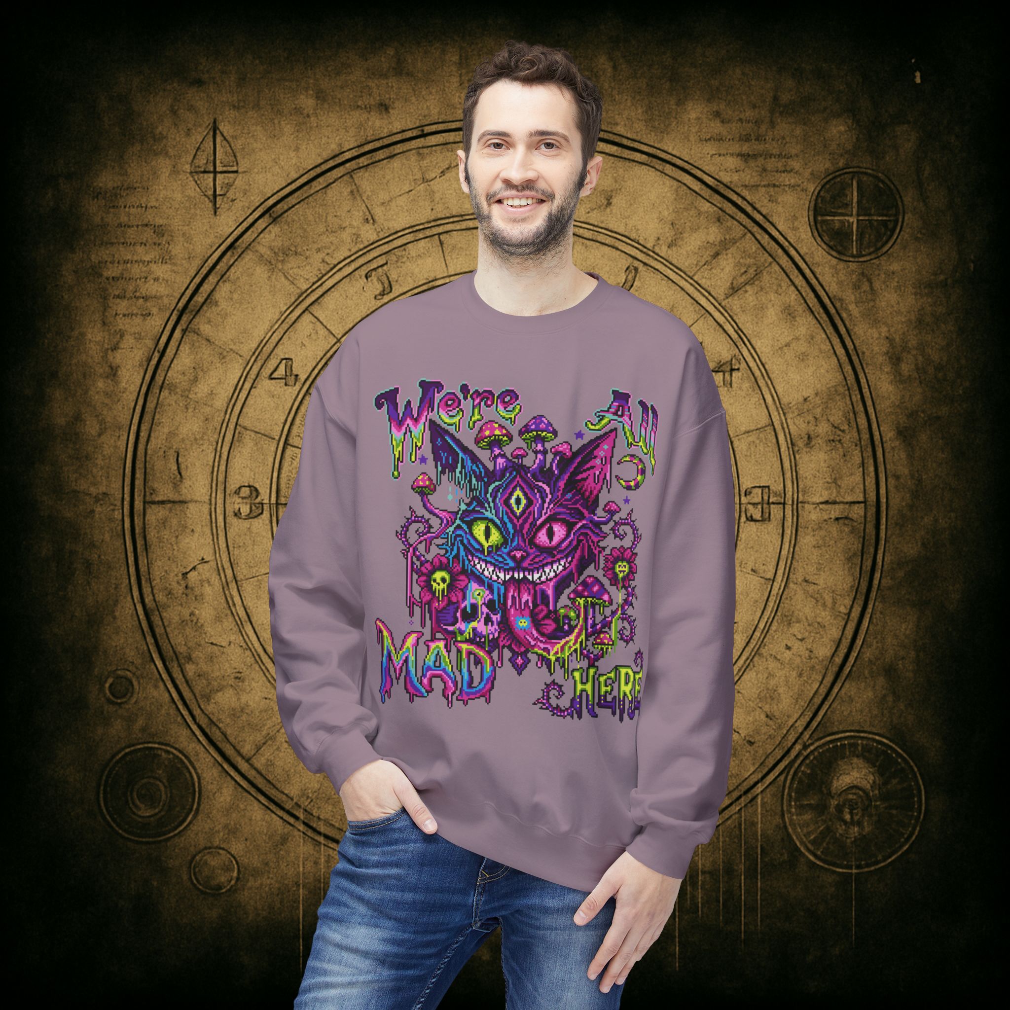 We’re All Mad Here Cheshire Cat Unisex Sweatshirt - Image 51