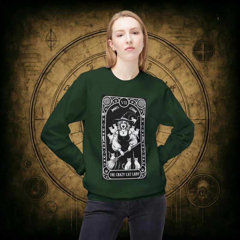 The Crazy Cat Lady Tarot Unisex Sweatshirt - Image 17