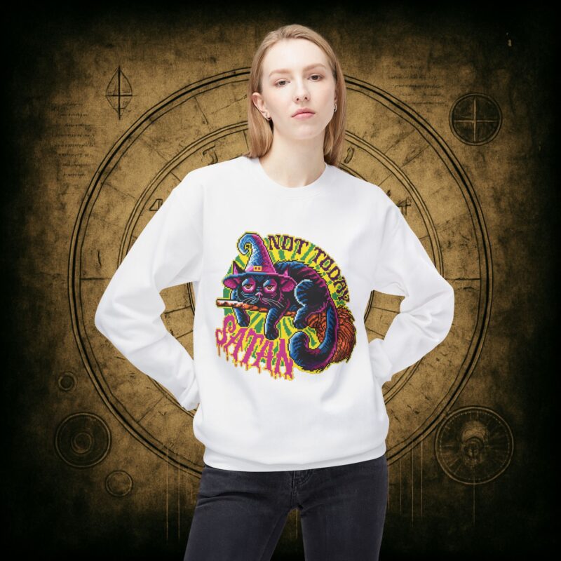 Not Today Satan Cat Unisex Sweatshirt - Image 8