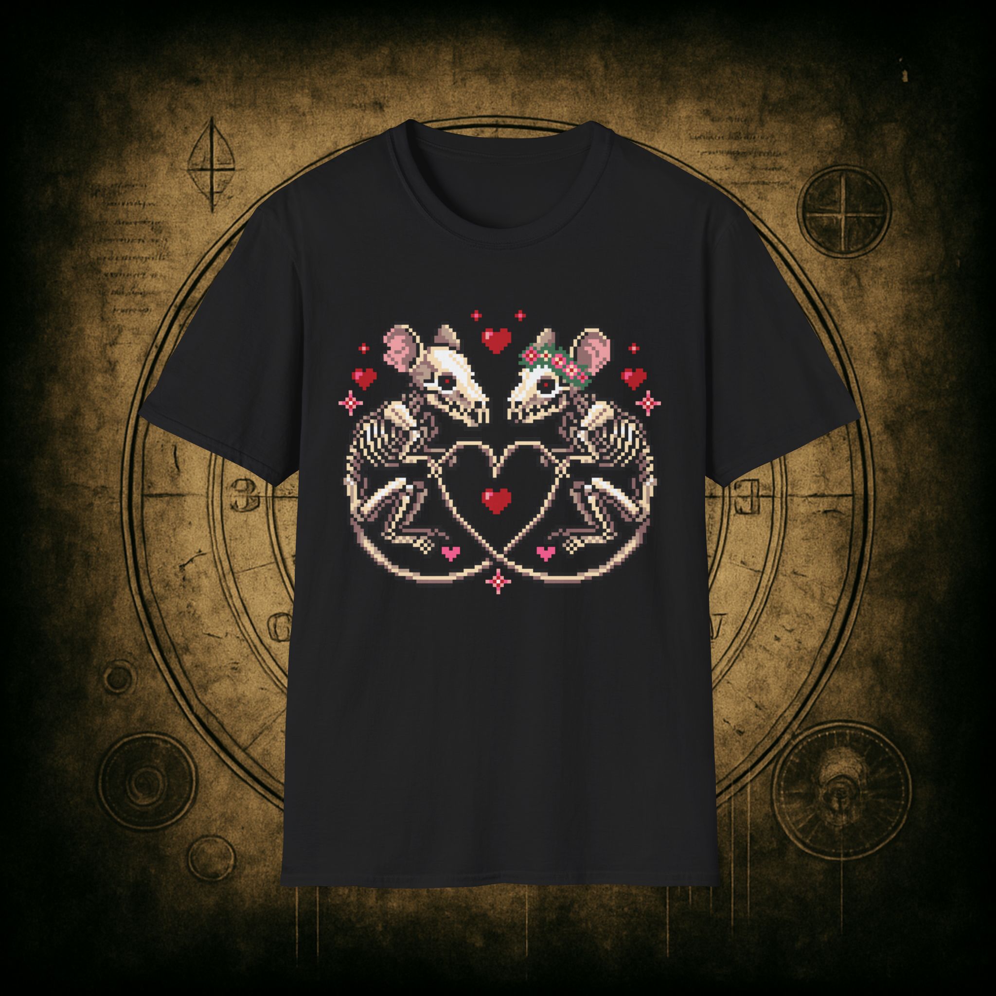 Skeleton Rat Couple Unisex T-Shirt