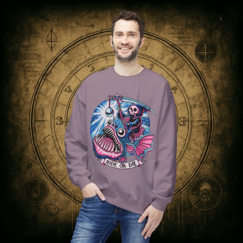 Ride or Die Angler Fish Unisex Sweatshirt - Image 39
