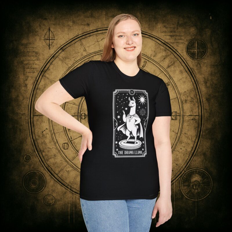 The Drama Llama Tarot Unisex T-Shirt - Image 6