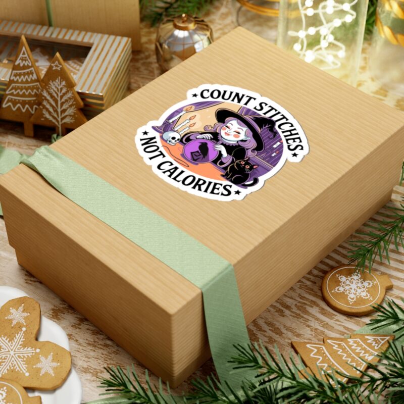 Count Stitches Not Calories Kiss-Cut Sticker - Image 3