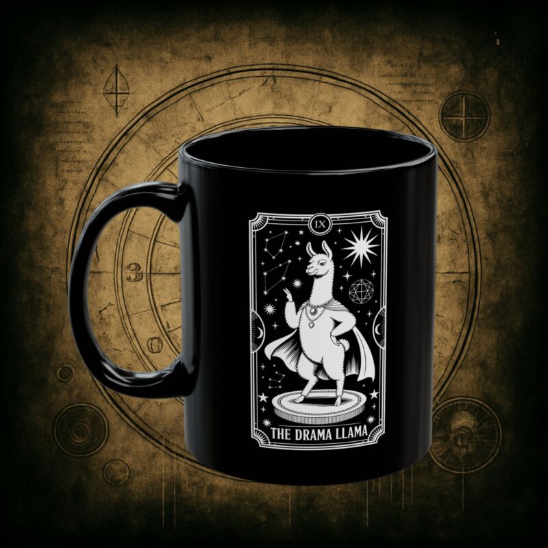 The Drama Llama Tarot Ceramic Mug - Image 2