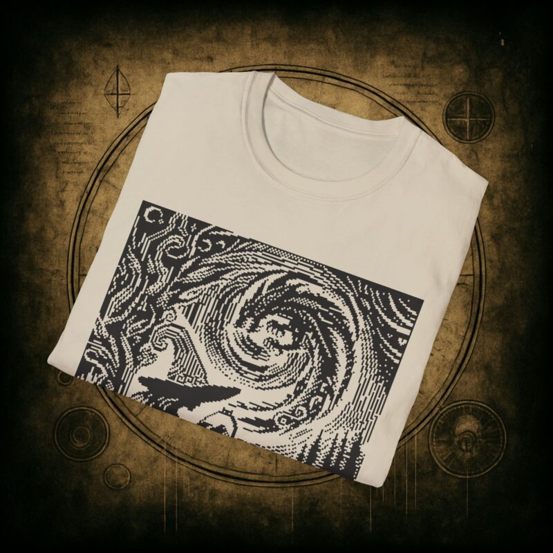 Woodcut Stitch Witch Unisex T-Shirt - Image 2