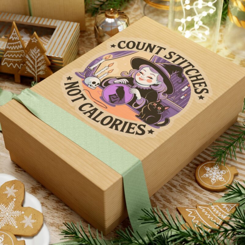 Count Stitches Not Calories Kiss-Cut Sticker - Image 21