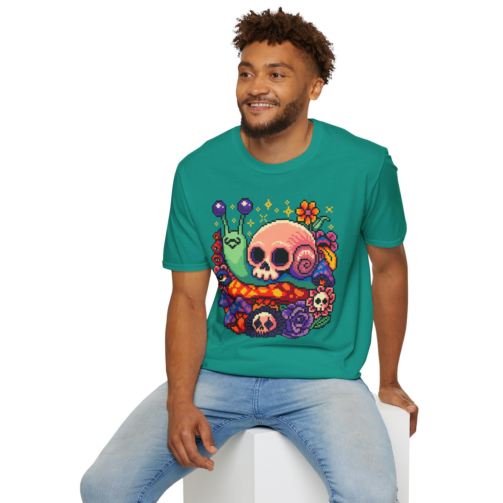 Skull Snail Unisex T-Shirt - Image 59