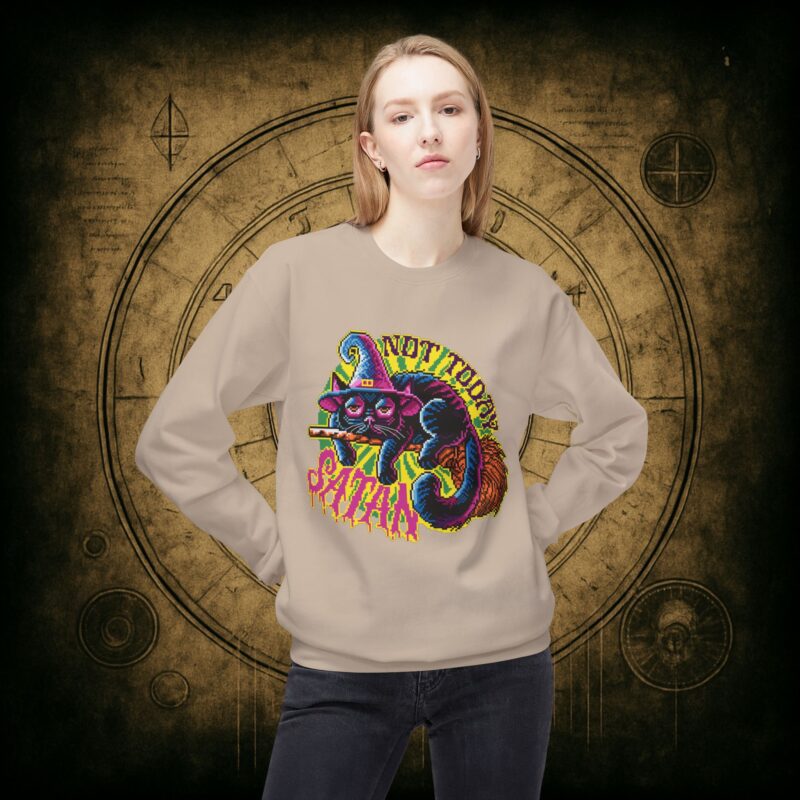Not Today Satan Cat Unisex Sweatshirt - Image 17