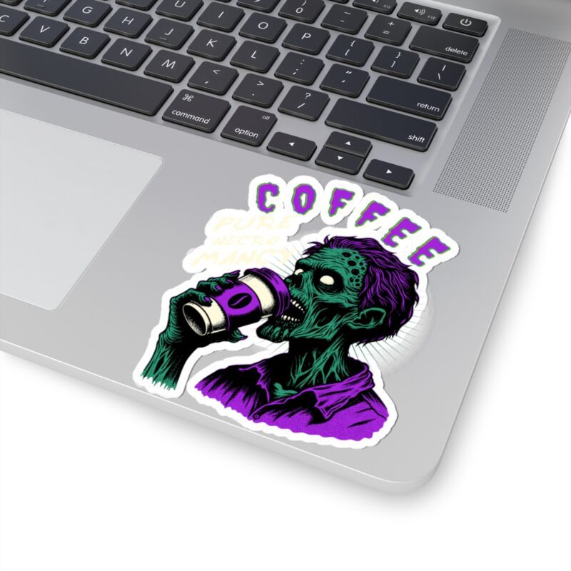 Zombie Coffee Necromancy Kiss-Cut Sticker - Image 2