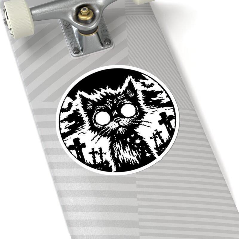 Zombie Cat Kiss-Cut Sticker - Image 23