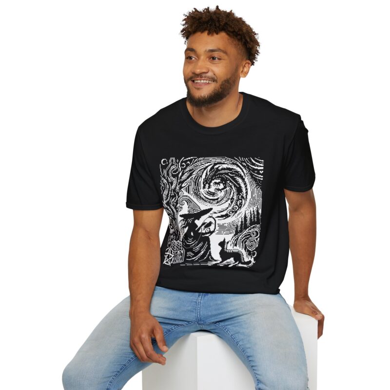 Woodcut Stitch Witch Unisex T-Shirt - Image 17