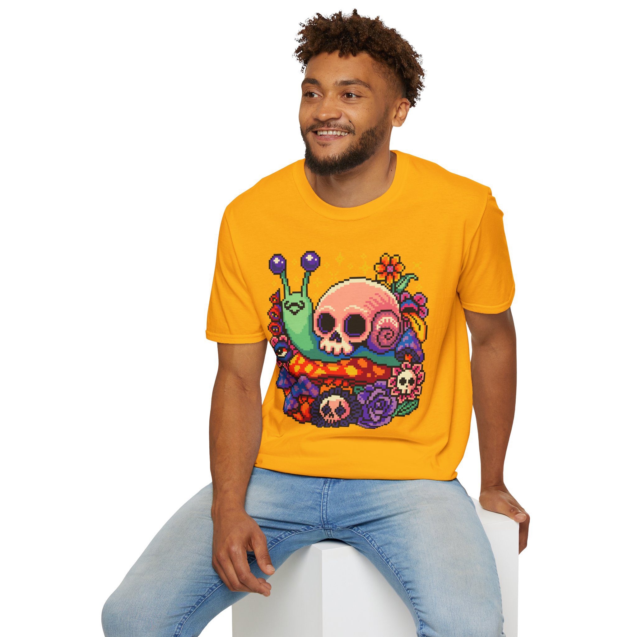 Skull Snail Unisex T-Shirt - Image 47