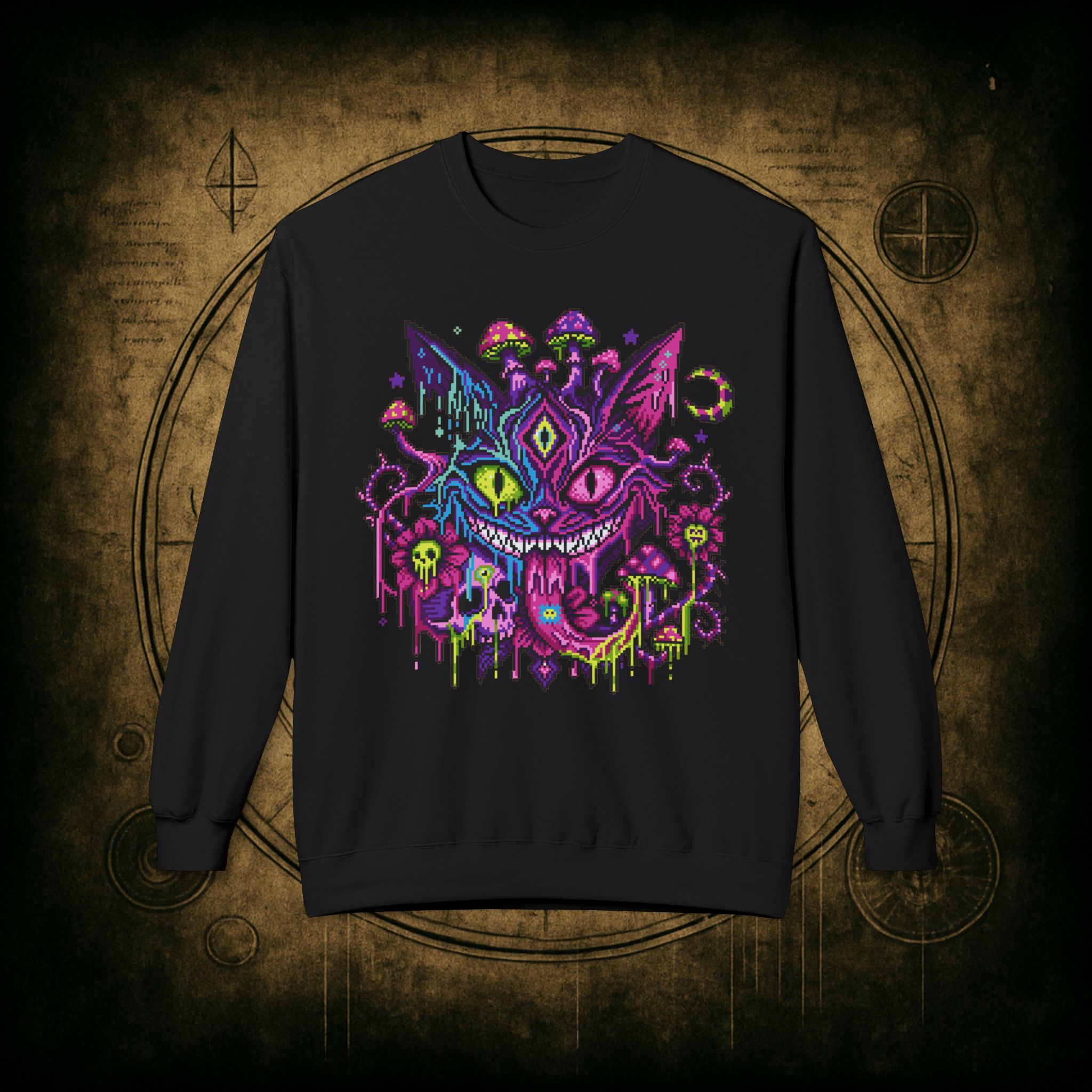Psychedelic Cheshire Cat  Sweatshirt
