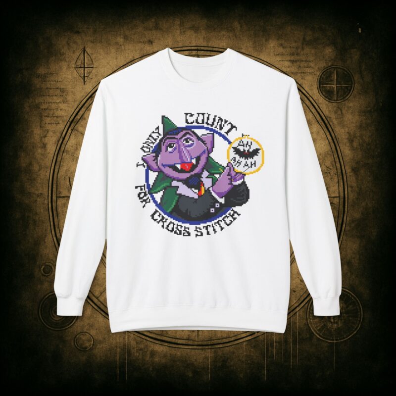Count for Cross Stitch Unisex Sweatshirt - Image 7