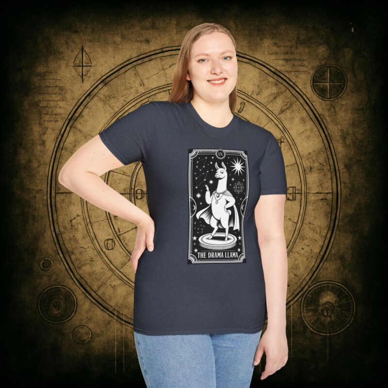 The Drama Llama Tarot Unisex T-Shirt - Image 55
