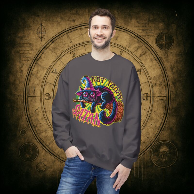 Not Today Satan Cat Unisex Sweatshirt - Image 30