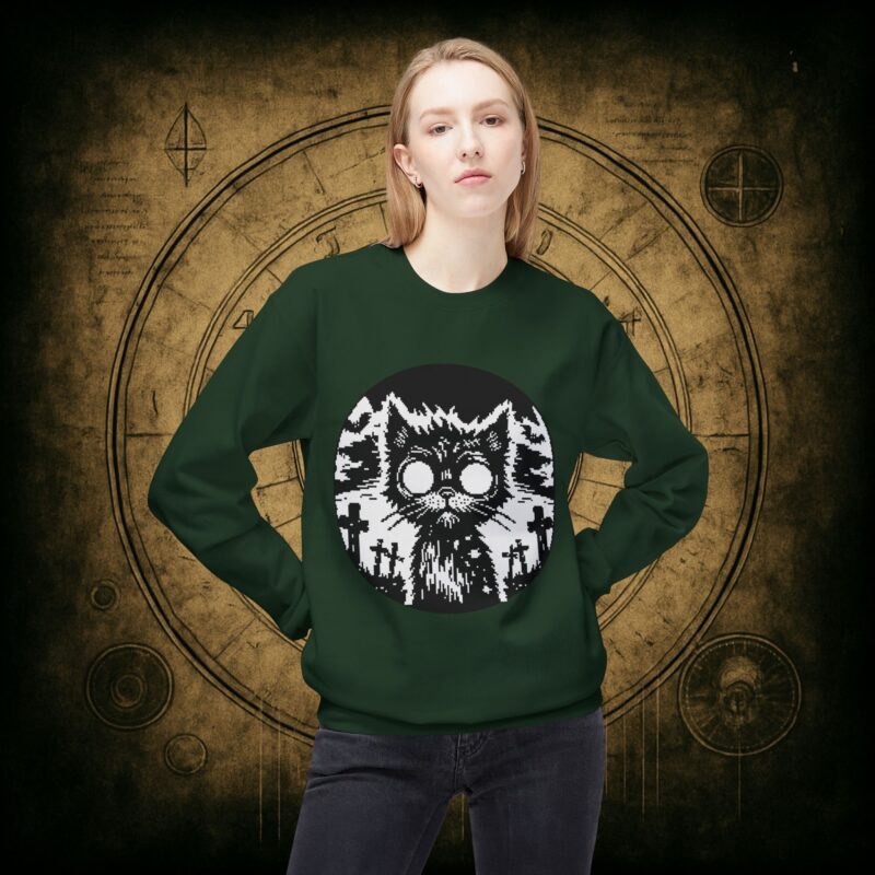 Zombie Cat Unisex Sweatshirt - Image 17