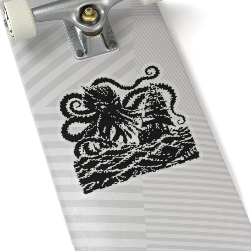 Woodcut Kraken Kiss-Cut Sticker - Image 20