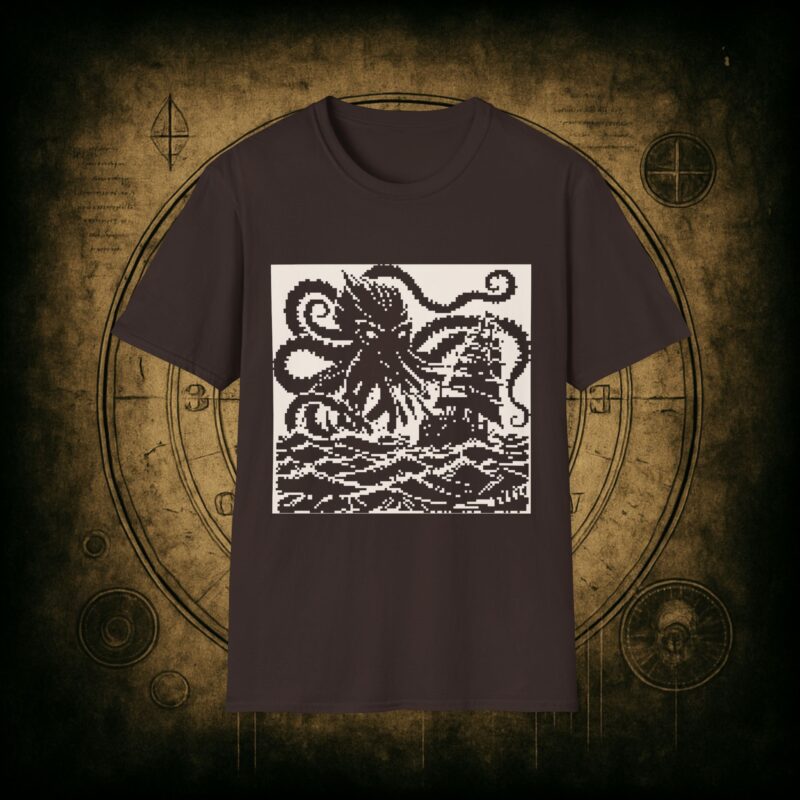 Woodcut Kraken Unisex T-shirt - Image 33