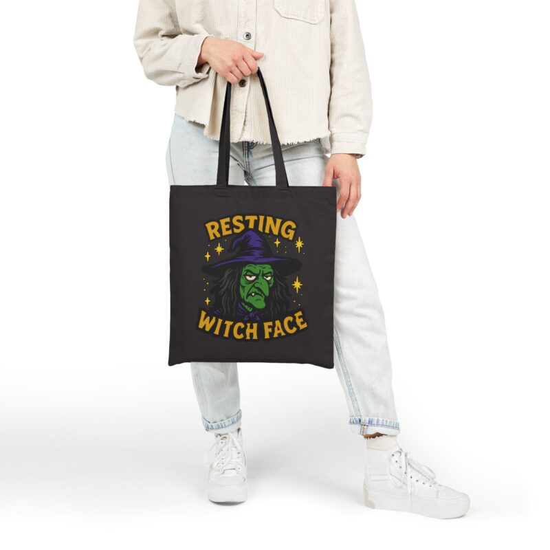 Resting Witch Face Tote Bag - Image 4
