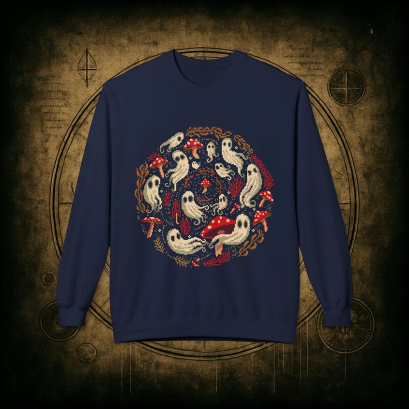 Spiral Mushrooms & Ghosts Unisex Sweatshirt - Image 34
