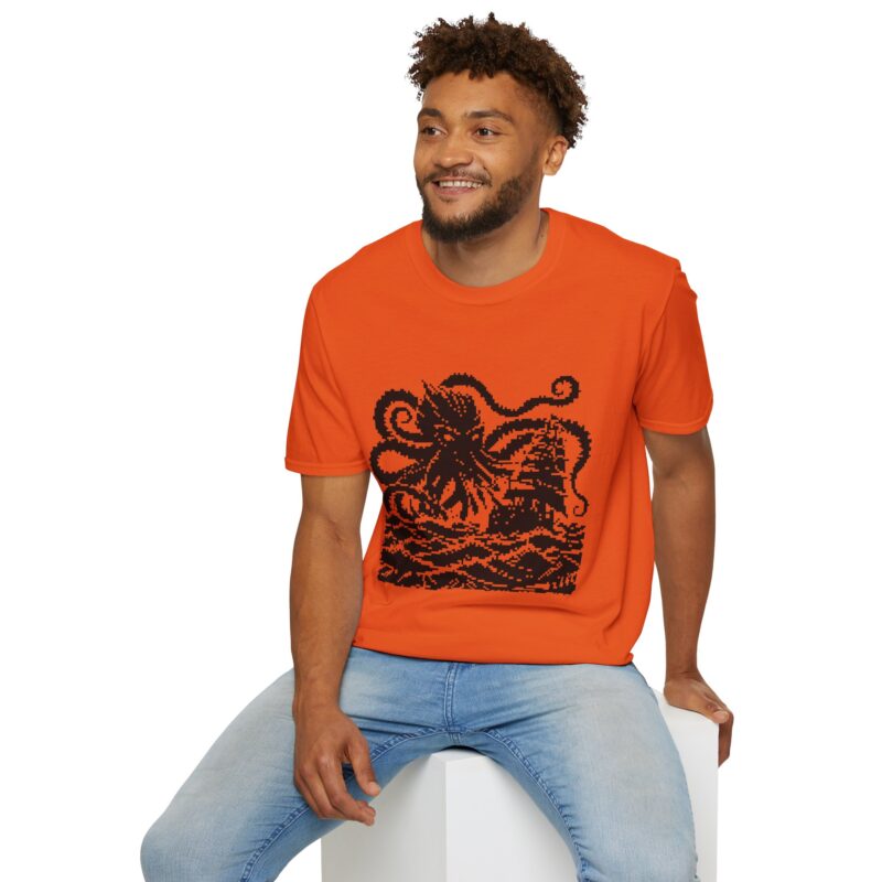 Woodcut Kraken Unisex T-shirt - Image 32