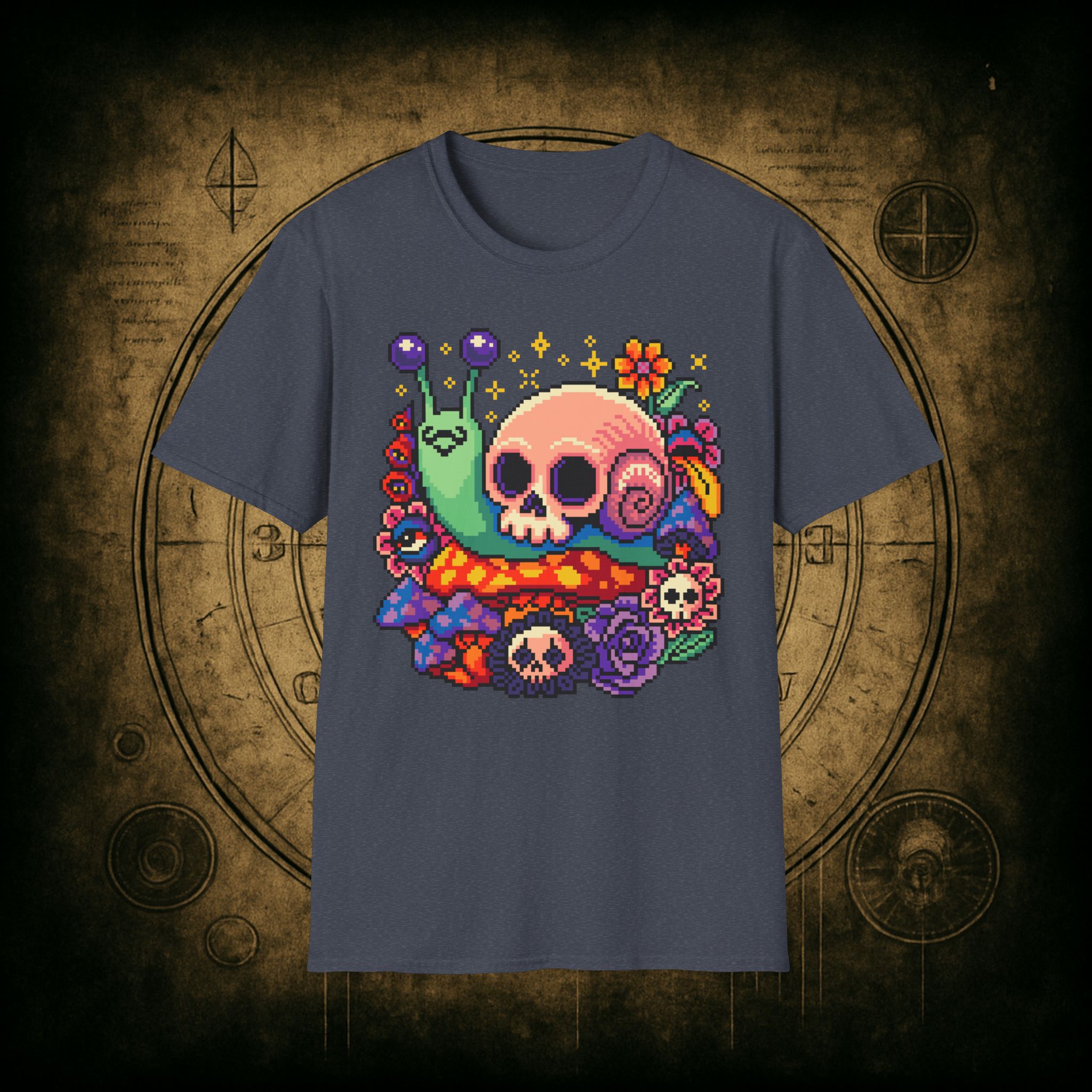 Skull Snail Unisex T-Shirt - Image 67