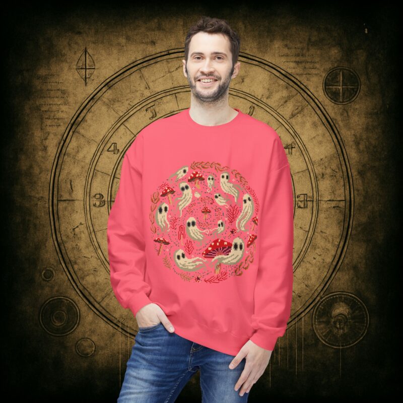 Spiral Mushrooms & Ghosts Unisex Sweatshirt - Image 42