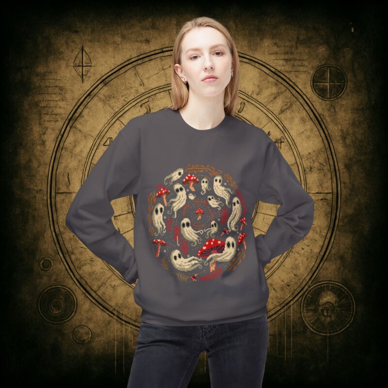 Spiral Mushrooms & Ghosts Unisex Sweatshirt - Image 29