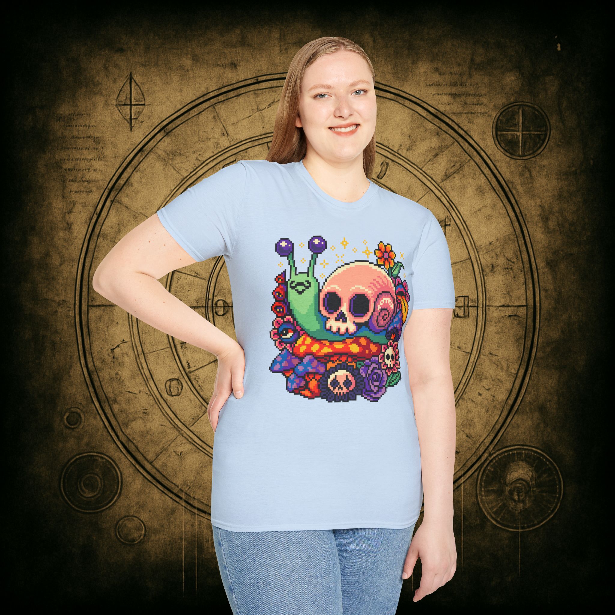 Skull Snail Unisex T-Shirt - Image 63