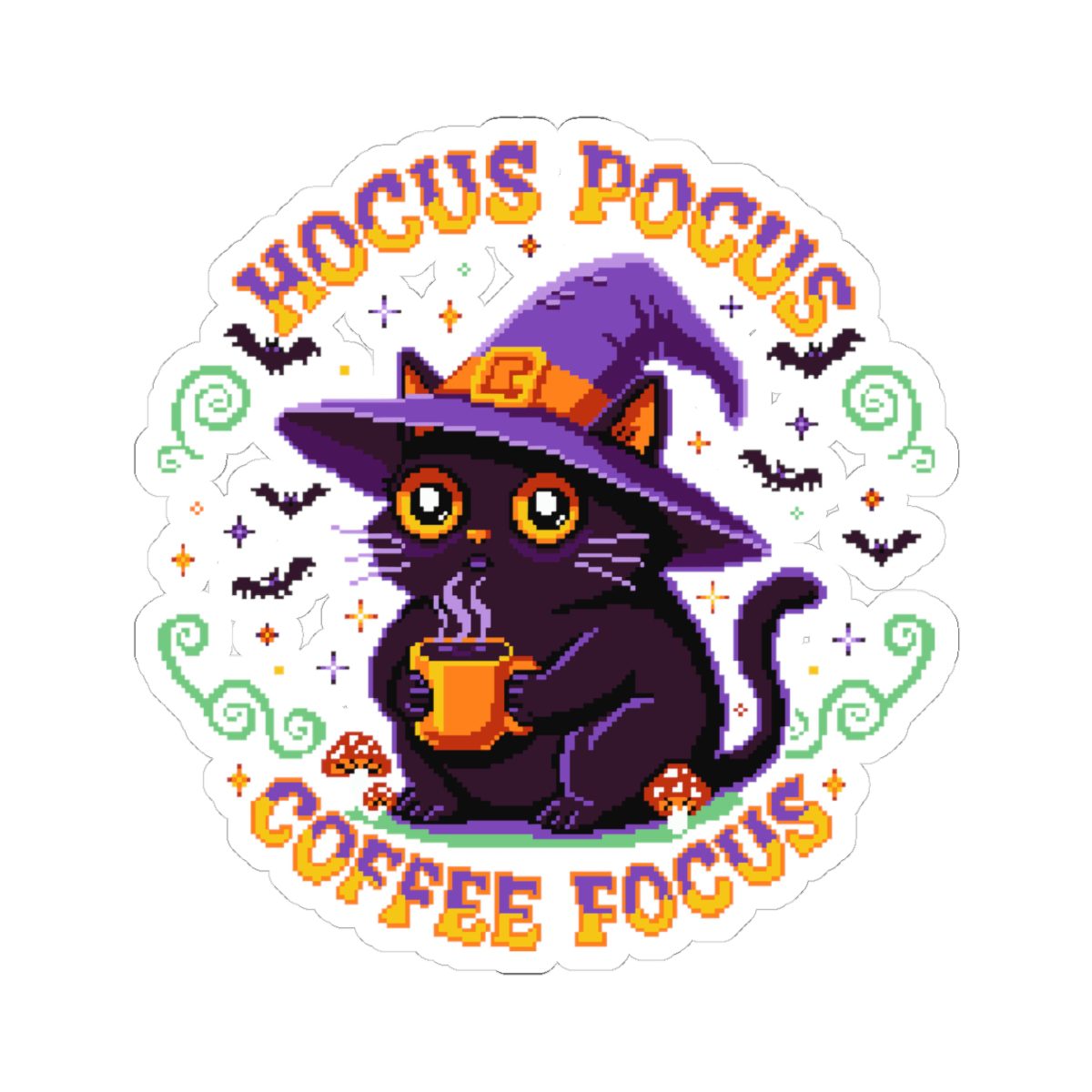 Coffee Focus Kiss-Cut Sticker