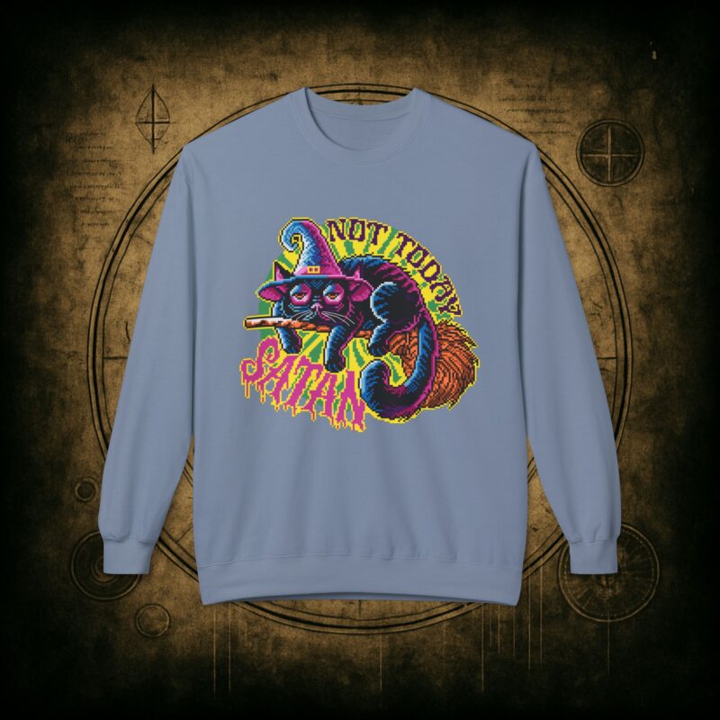 Not Today Satan Cat Unisex Sweatshirt - Image 25