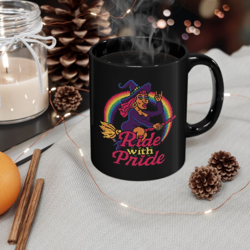 Ride with Pride Ceramic Mug - Image 4