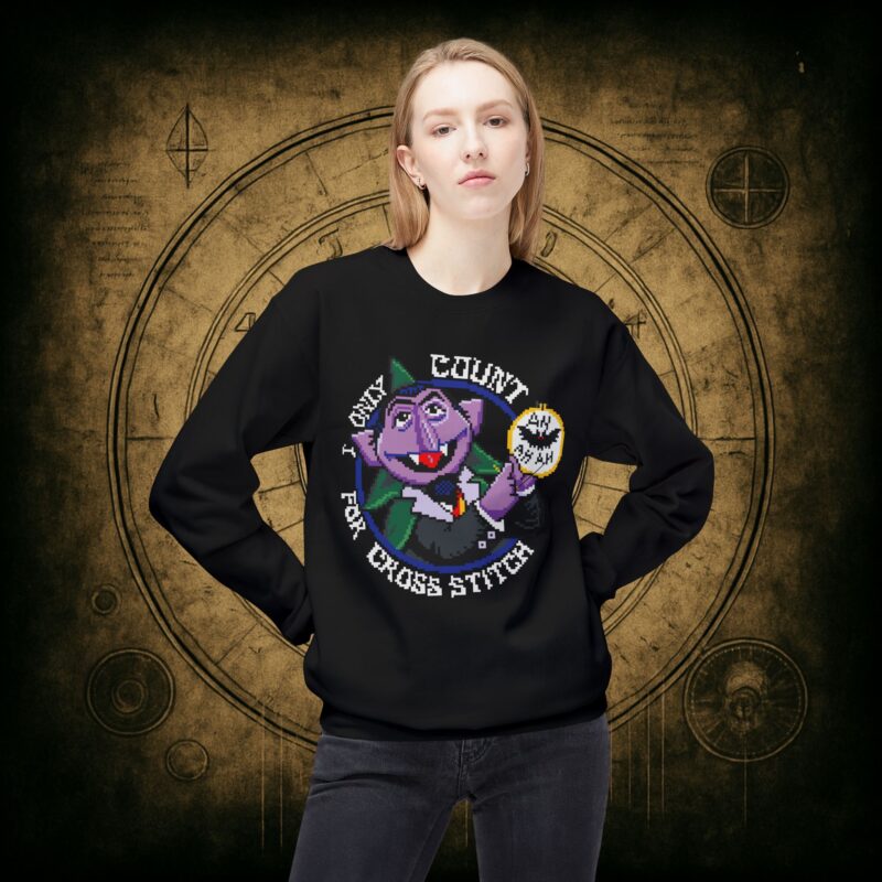 Count for Cross Stitch Unisex Sweatshirt - Image 2