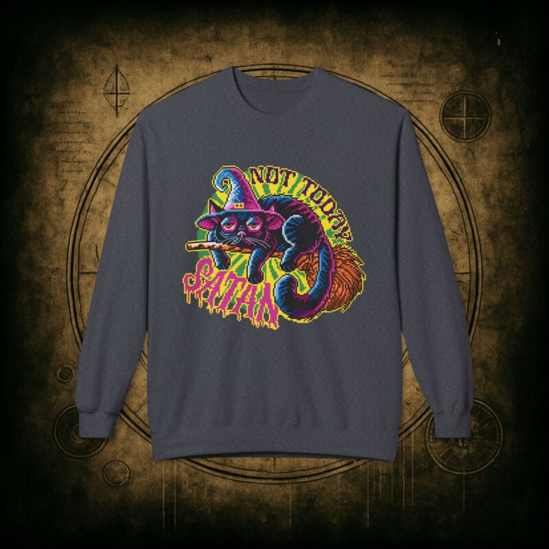 Not Today Satan Cat Unisex Sweatshirt - Image 22
