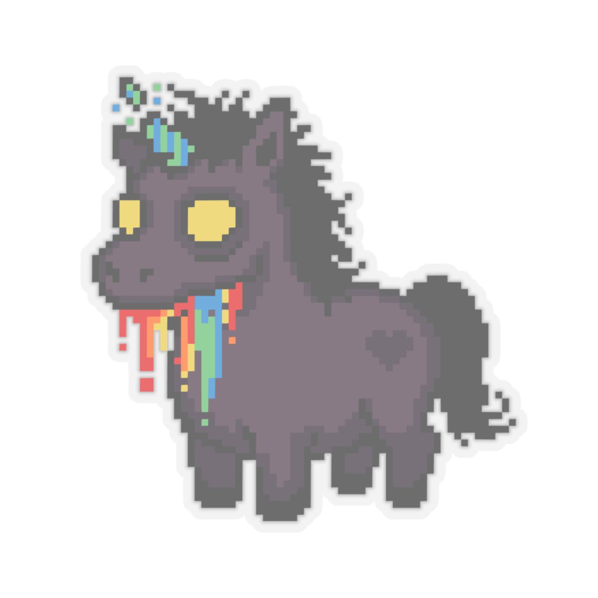 Pastel Goth Unicorn Kiss-Cut Sticker - Image 16