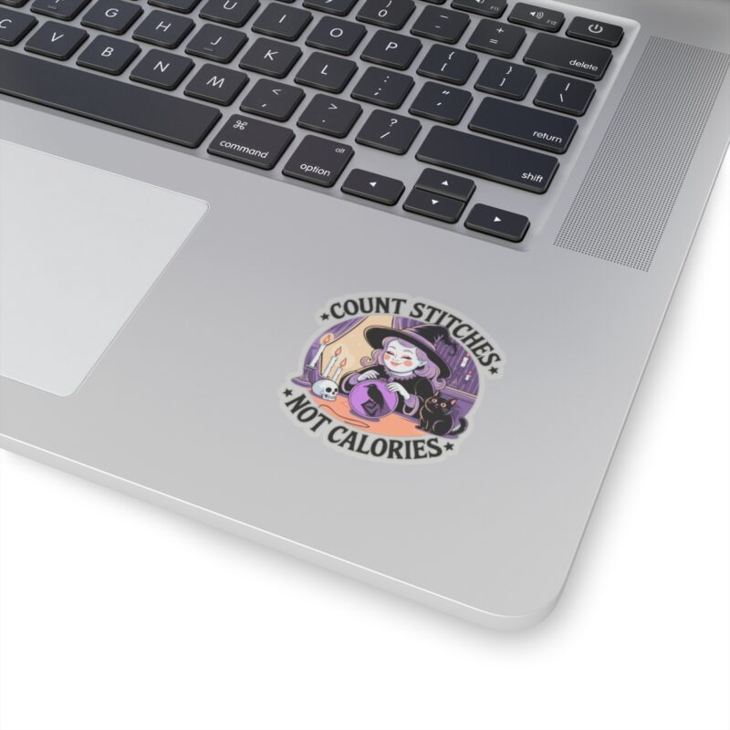 Count Stitches Not Calories Kiss-Cut Sticker - Image 5