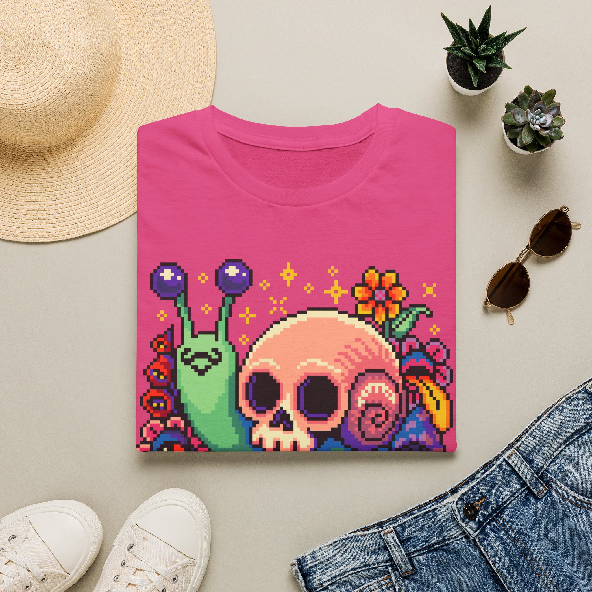 Skull Snail Unisex T-Shirt - Image 87