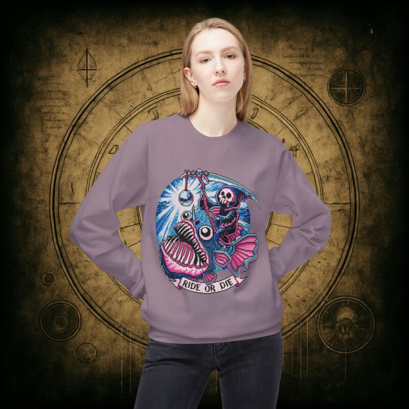 Ride or Die Angler Fish Unisex Sweatshirt - Image 38