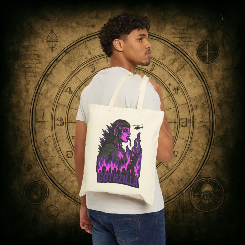 Gothzilla (Purple) Tote Bag - Image 8