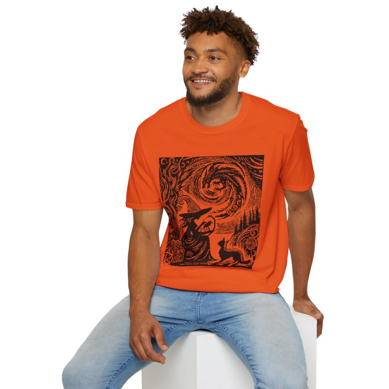 Woodcut Stitch Witch Unisex T-Shirt - Image 32