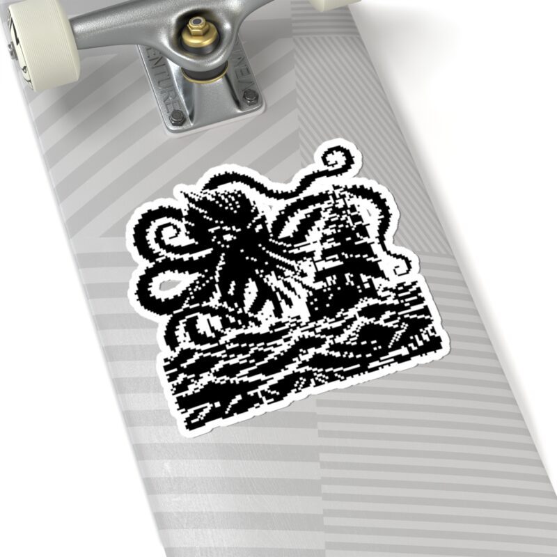Woodcut Kraken Kiss-Cut Sticker - Image 23