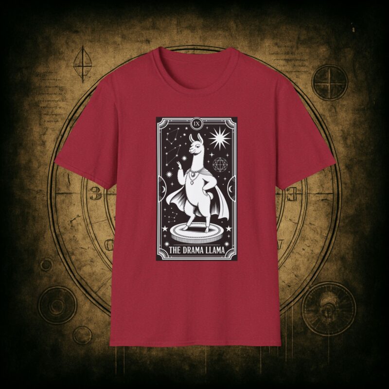 The Drama Llama Tarot Unisex T-Shirt - Image 73