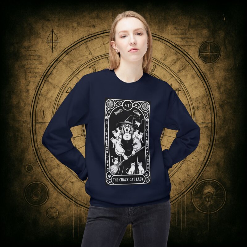 The Crazy Cat Lady Tarot Unisex Sweatshirt - Image 35