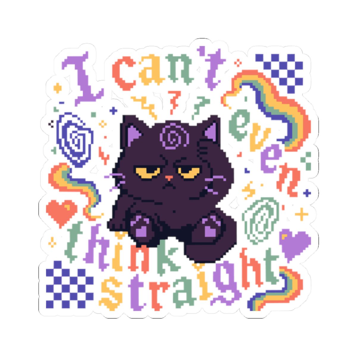 Think Straight Kiss-Cut Sticker - Image 7