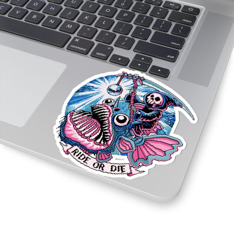 Ride or Die Angler Fish Kiss-Cut Sticker - Image 2