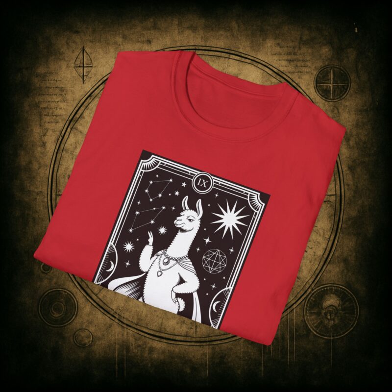 The Drama Llama Tarot Unisex T-Shirt - Image 69