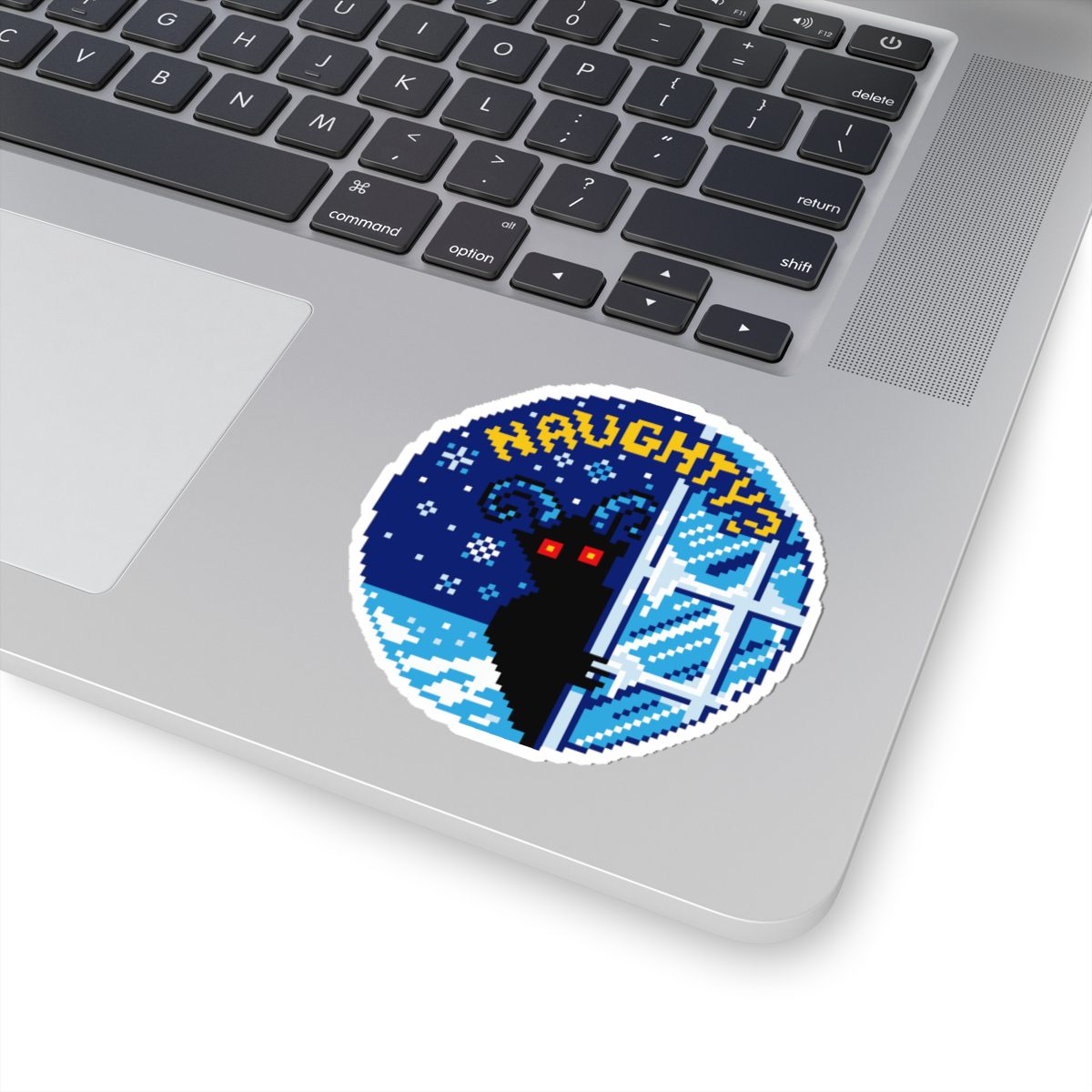 Peeping Krampus Kiss-Cut Sticker - Image 14