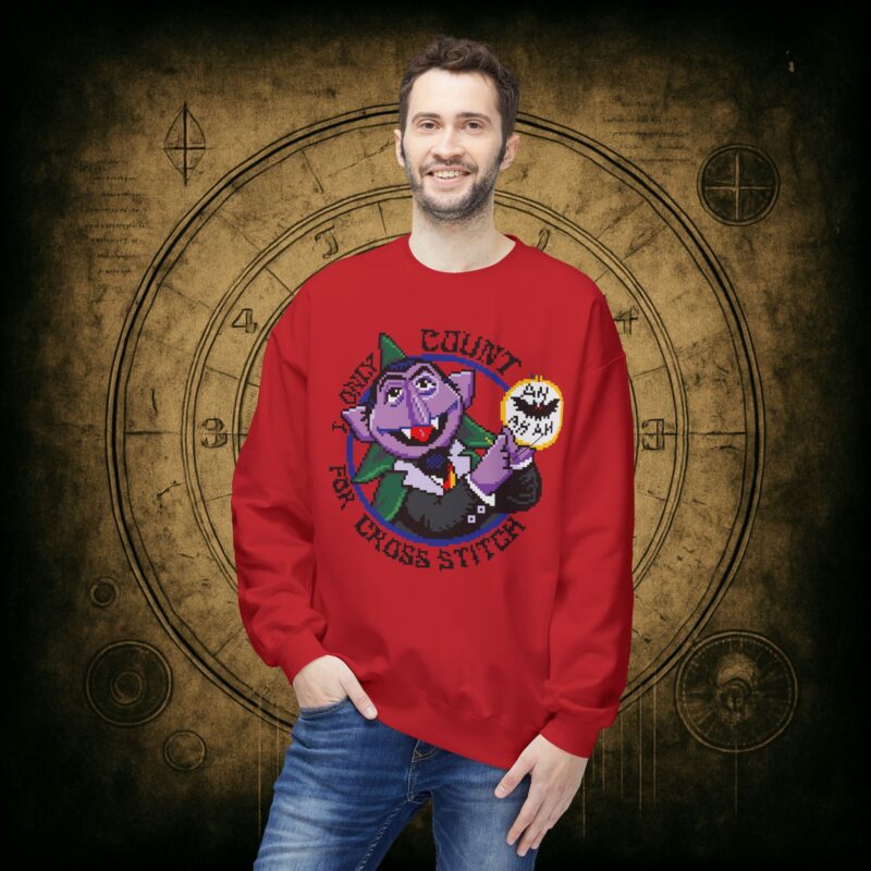 Count for Cross Stitch Unisex Sweatshirt - Image 6